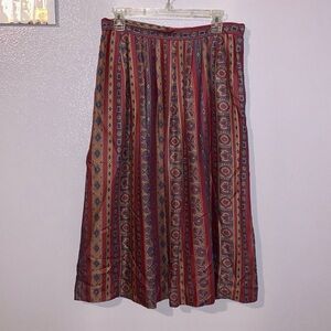 David Brooks vintage paisley pleated maxi skirt